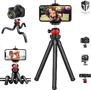 Knight's Armor Portable Flexible Tripod LARGE 10inch Octopus Stand Gorilla tripod for Digital Cameras, Mobiles & DSLR With mobile Holder