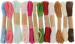 Pack Of 12 Twisted Paper Craft String Cord Rope For Diy Scrapbooking Gift Wrapping