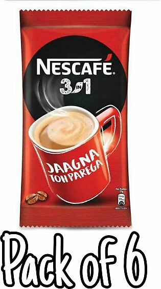 Nescafe Coffee 3 In 1 Sachet - Pack Of 6