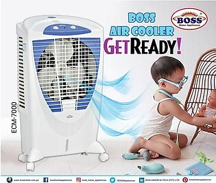 Boss Air Cooler K.e.ecm-7000 - Air Cooler - Blue & White