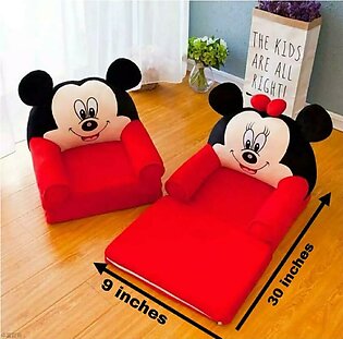 Sofa Bed (high Quality Back Seat) Shape Premium Quality Soft Toy Chair/seat For Baby Sitting/soft Toy Chair For Kids (age - 0-2 Years) (red)