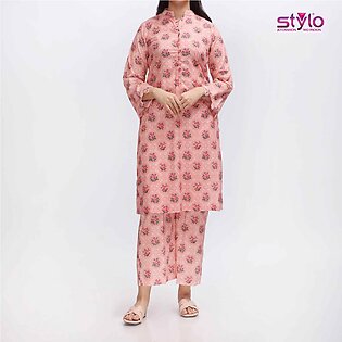 Stylo 2pc- Printed Cambric Shirt & Trouser Ps3810 Shoes For Girls/ Women