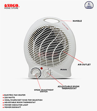 Maxx Electric Fan Heater (mx-117) Maxx By Sogo