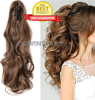 Wig Hair Women Long Matte High Temperature Silk Chemical Fiber 50CM Light Brown