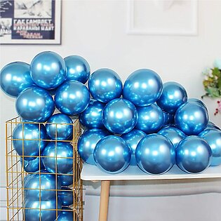 50 Blue Metallic Balloons Pack For Birthday , Anniversary & Party Decoration