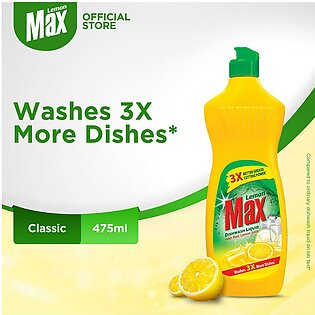 Lemon Max Dishwash Liquid Bottle 475ml