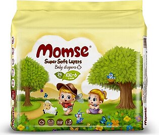 Momse Economy Diapers - Xxl Size 6 - 24 Pcs - 15kg Plus