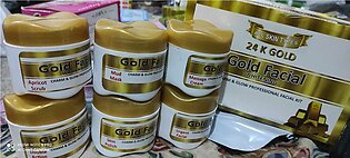 24k Gold Facial Kit - 6 Step Jar