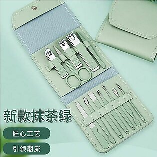 High Quality Stainless Steel 12 In 1 Nail Clipper Kit 12 Pcs Nail Cutter Set Manicure Pedicure Grooming Kit Nail Manicure Tools Set