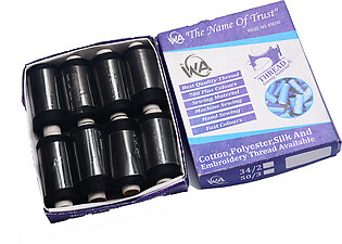 Black Color Sewing Thread Large Size ( pack Of 8 ) | WA Thread