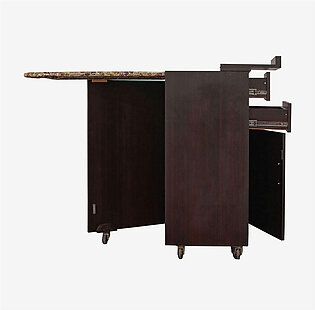 Folding Iron Stand With Storage Cabinet