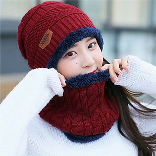 Warm Hats Cap Scarf Winter Wool Hat Knitting for Men Caps Lady Beanie Knitted Hats Women's hats