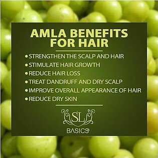 Sl Basics Amla Hair Shampoo 300ml - Amla Hair Oil 100ml - 100% Natural And Pure Amla Shampoo And Hair Oil - Owing To Its Richness In Vitamin C