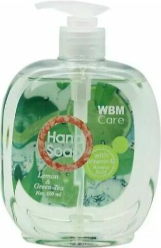 Wbm Hand Wash, Lemon And Green Tea – 500ml | Liquid Hand Soap