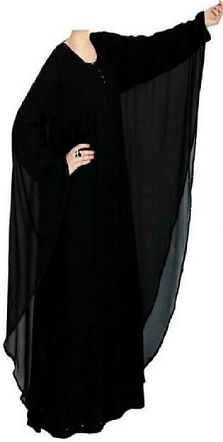 Black Chiffon Abaya For Women