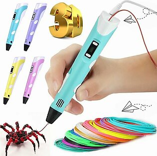 3D Pen DIY Drawing Pen with USB Data Cable Low Temperature 3D Pen Printing Support 1.75mm PLA Filament Refills For kids Foxen