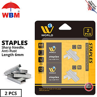 WBM Staples, Hight Quality Sharp Needle Anti-Rust Stapler Pin - 2Pcs