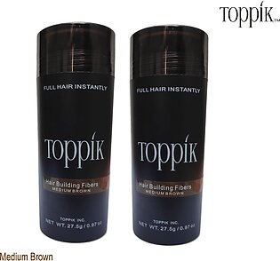 Toppik Hair Fiber 27.5g Medium Brown 2 Pcs