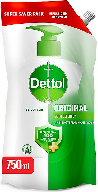 Dettol Liquid Hand Wash Refill Antibacterial Germ Protection Original 750ml