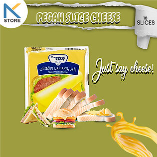 Pegah Slice Cheese Pack of 2 - Pegah Slice Cheese Paneer like Happy Cow - Fresh Stock - Iran Cheese- 20 Slices - Cheddar Cheese -  - Best for Cheese Burger