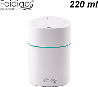 FEIDIAO Portable Mini USB Air Humidifier 220ML Ultrasonic Aroma Diffuser LED Cool Mist For Car Home