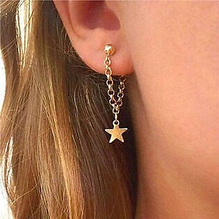 Modish Exclusive Fashionable Star Golden Graceful Tassel Earring For Girls