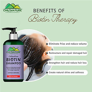 Chiltanpure-biotin Shampoo – Hydrates Scalp, Promotes Healthy Hair Growth, Reduce Split Ends & Prevents Hair Breakage