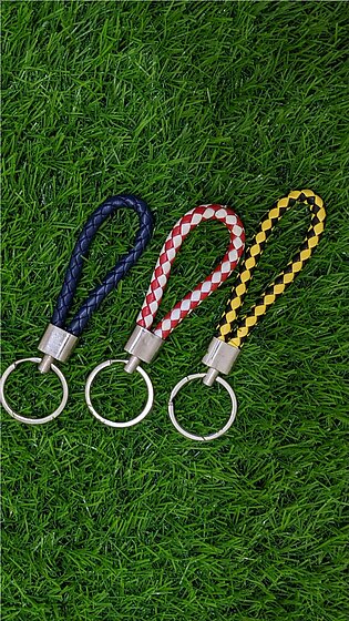 (pack Of 3) Pu Leather Keychain Dori Key Chain Holder For Car Keys / Bag Key Chain
