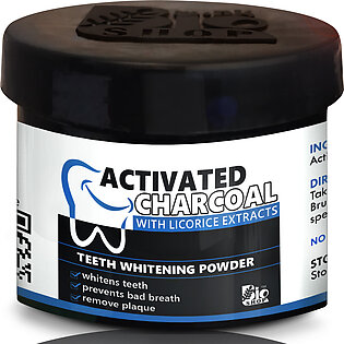 Activated Charcoal Teeth Whitening Powder | Teeth Whitener Charcoal Powder with Licorice Extracts Improved Formula