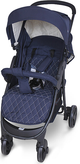 Foldable Baby Tinnies Stroller Blue 4 Levels Seat Adjustments Back Pocket New Born To 7 Years