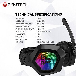 Fantech Mh83 Omni Rgb Gaming Headphones With Surround Sound