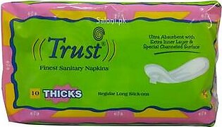 Trust Finest Sanitary Napkins Regular Long Sticks-ons 10 Thicks
