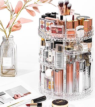 360° Rotating Makeup Organizer Stand - Cosmetic Holder Acrylic
