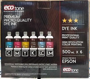 Ecotone 500ml 6 Color Epson Ink - Office Mart