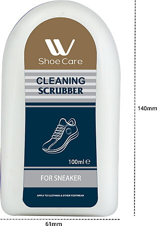 Wbm Shoe Cleaning Scrubber - For Sneakers Instant Shine Sponge With Liquid Polish - 100ml