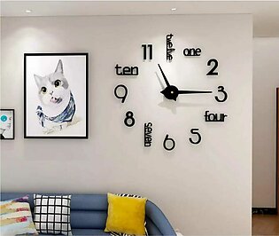 3D DIY WALL CLOCK WALL and New Stylish Wall Clock with big Needles, Guide Paper, Double Tap, High-Quality Wooden wall clock for Living Room and Home Décor, Offices, and Gifts