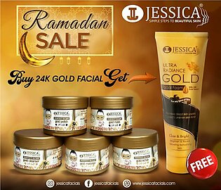 Buy Jessica 24k Gold Facial Kit 500g & Get Ultra Radiance Gold Facial Foam Free