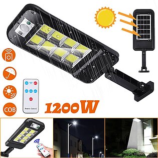 128 Led Solar Wall Light Garden Security Lamp Pir Motion Sensor Ip65 With Remote Control Outdoor, Night Light Solar Panel Lighting With Remote Control
