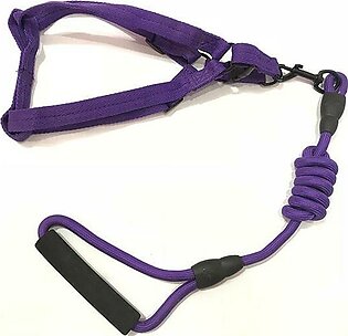 Dog Harness With Leash - Adjustable-color Purple
