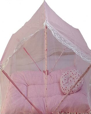 Mosquito Net With Mattress - Pink