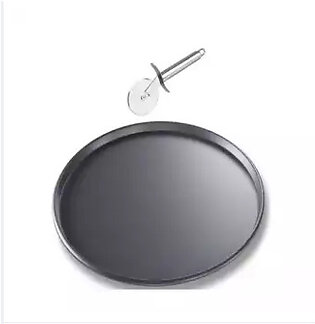 Kitchenkings Pizza Pan - 10inch - Medium Size With Pizza Cutter