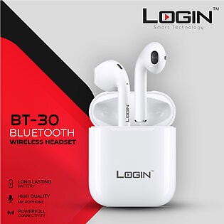 LOGIN LT-BT30 Earbuds - Wireless Earbuds Bluetooth 5.0 - Stereo Earphones - Auto Pairing | Stereo-Sound | Gaming Bluetooth Earphone with Active Noise Cancellation - Original Airpod , Super Sound Bass Sports Eardots