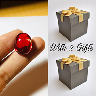 Red Yaqoot Gem Stone_With Free Surprised Gifts.