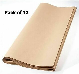 Pack Of 12 Brown Wrapping Paper
