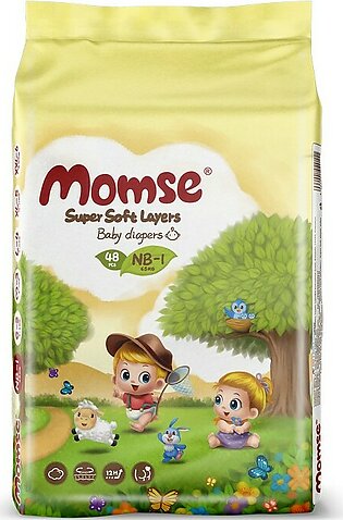 Momse Economy Diapers - Newborn Size 1 - 48 Pcs Below 5kg