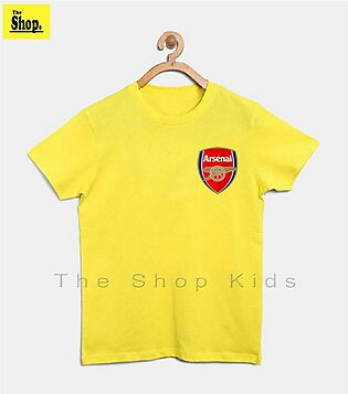 The Shop - Yellow FootBall Club Logo T-Shirt For Kids - YC-FC1