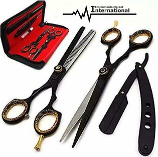 Professional Hairdressing Scissors Cutting Thinning Scissor Set With Comb Barber Scissor