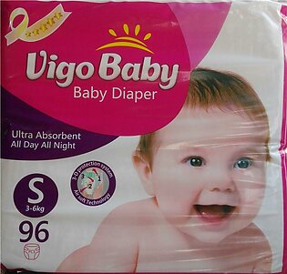 VIGO BABY DIAPER (SIZE 2NO SMALL) 3-6KG 96PCS PACK
