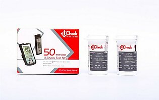 Ucheck Blood Glucose Glucometer Sugar Machine Test Strips - 50 Strips