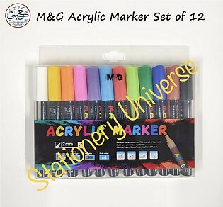 12pcs Acrylic Paint Markers Paint Pens for Rocks, Wood, Metal, Glass,